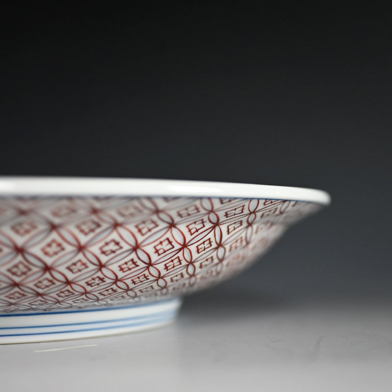 Exquisite Platinum Glaze Porcelain Plate  ―山本 一洋 "純プラチナ彩 福良雀"