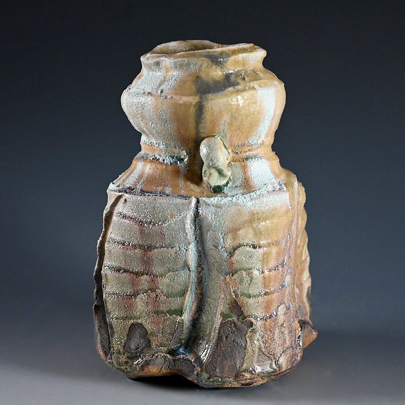 Manyosai Vase ー林 正太郎 "万葉彩耳付花生"