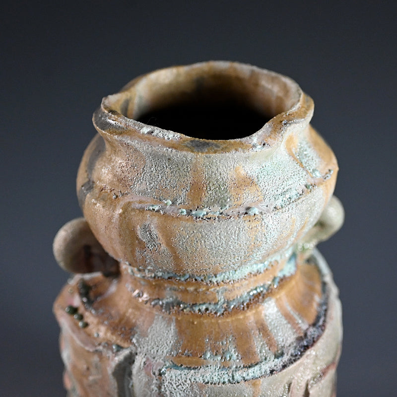 Manyosai Vase ー林 正太郎 "万葉彩耳付花生"