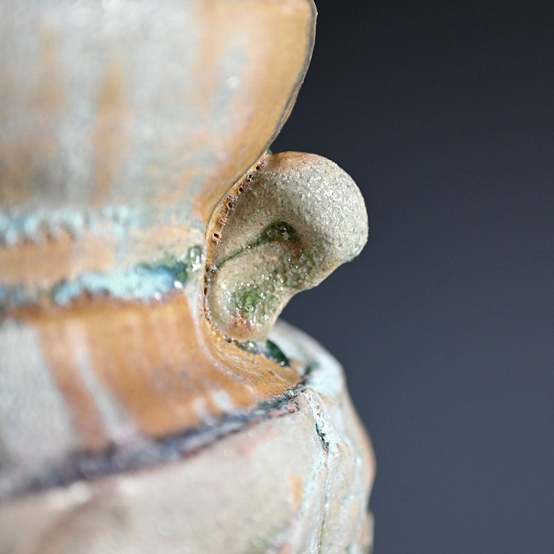 Manyosai Vase ー林 正太郎 "万葉彩耳付花生"