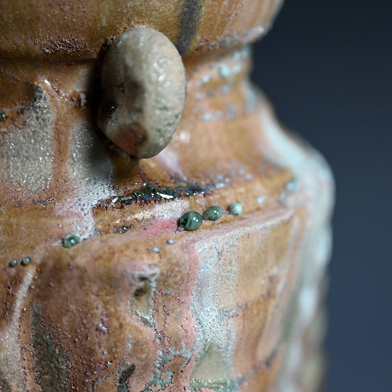 Manyosai Vase ー林 正太郎 "万葉彩耳付花生"