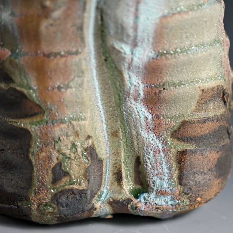 Manyosai Vase ー林 正太郎 "万葉彩耳付花生"
