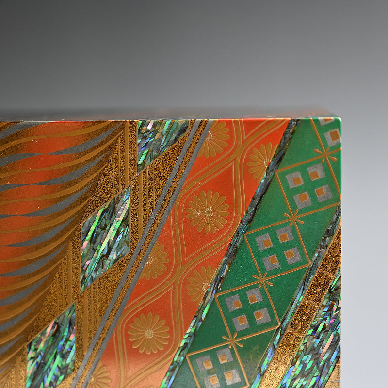 Nishiki Pattern Lacquer Box ー服部 峻昇 “耀貝飾箱 彩華”