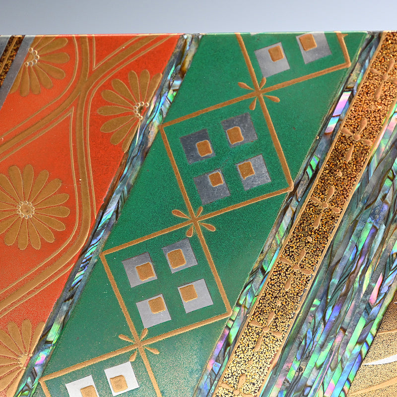 Nishiki Pattern Lacquer Box ー服部 峻昇 “耀貝飾箱 彩華”