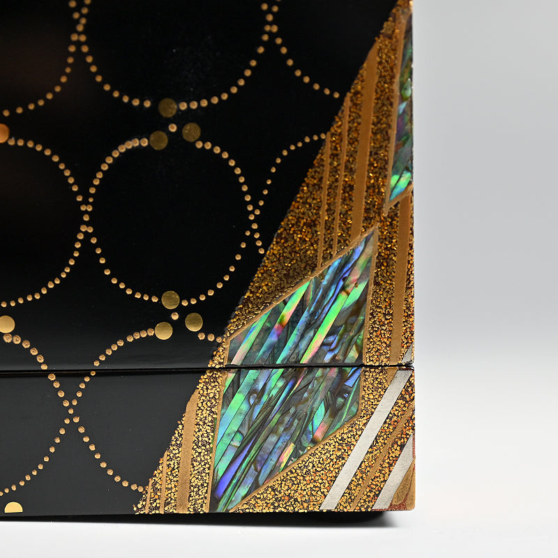 Nishiki Pattern Lacquer Box ー服部 峻昇 “耀貝飾箱 彩華”