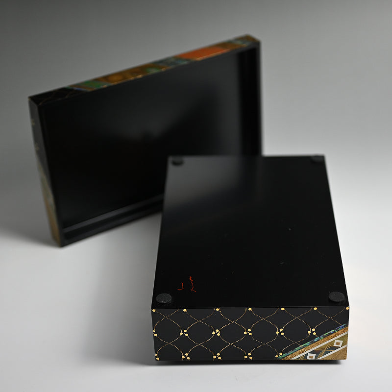 Brocade Pattern Lacquer Boxー服部 峻昇 “耀貝飾箱 彩華”
