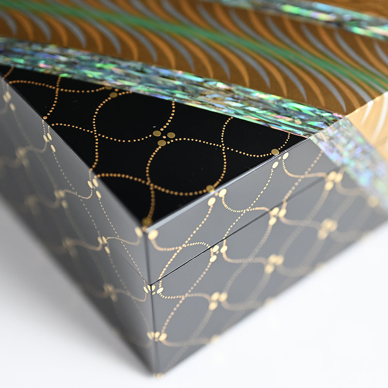 Brocade Pattern Lacquer Boxー服部 峻昇 “耀貝飾箱 彩華”