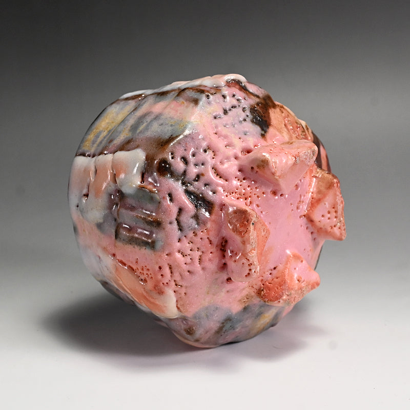 Masterpiece Rikyu Chawan ー林 正太郎 "凌駕" 利休藤紫志野割高台茶垸