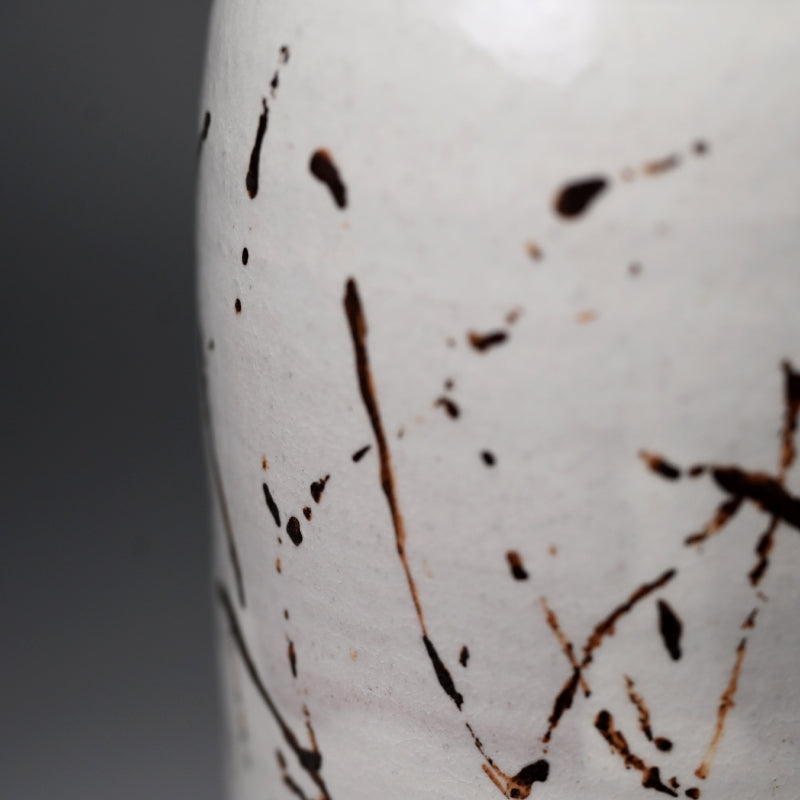 Classic Vase by Sodeisha Member ー山田 光 “白化粧 鉄繪 花入”