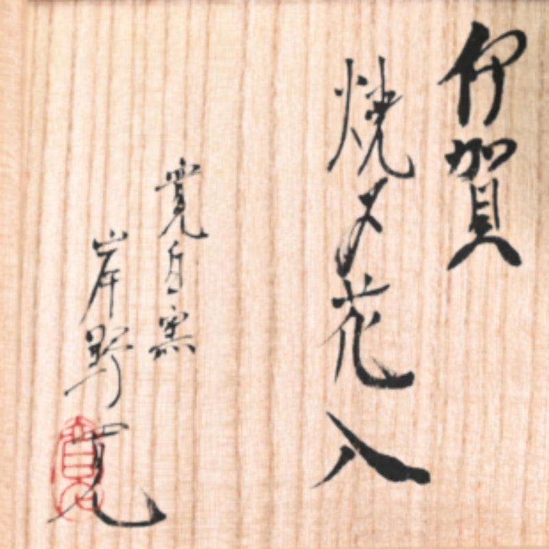 Iga Yakishime Vase ー岸野 寛 “伊賀 焼〆花入”