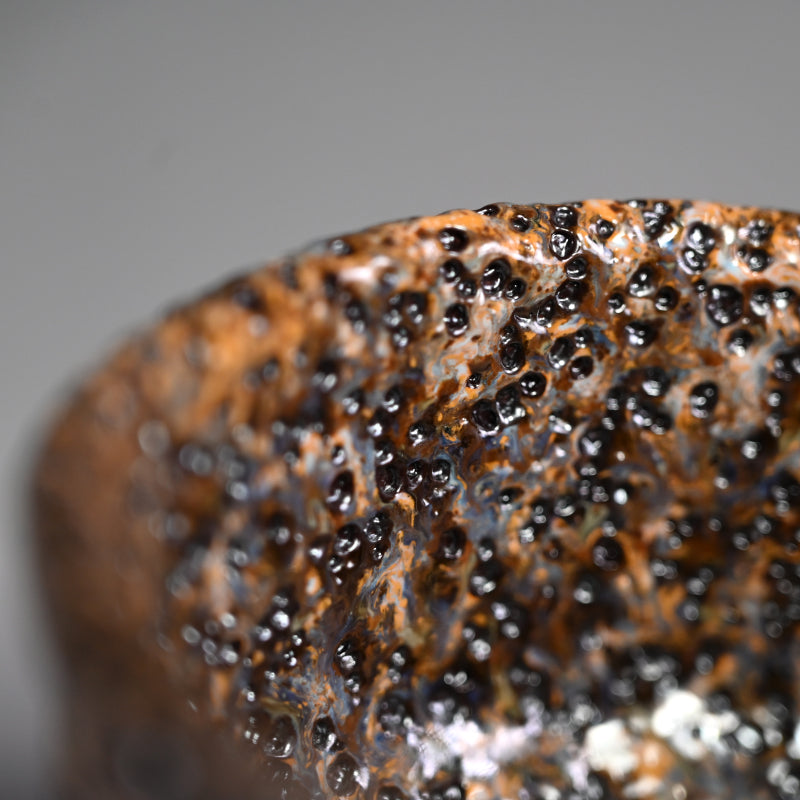 Very Unusual Tenmoku Chawan ー木村 盛康 "天目釉 茶碗"