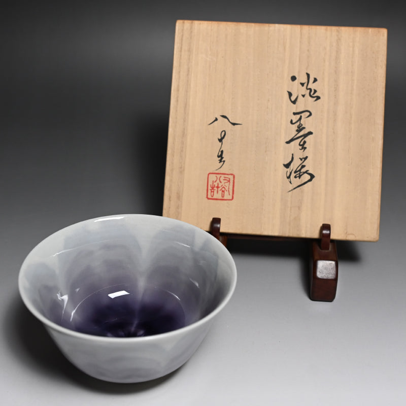 Tokuda Junko Sakura Chawan Tea Bowl ー四代 徳田 八十吉 “淡墨桜”