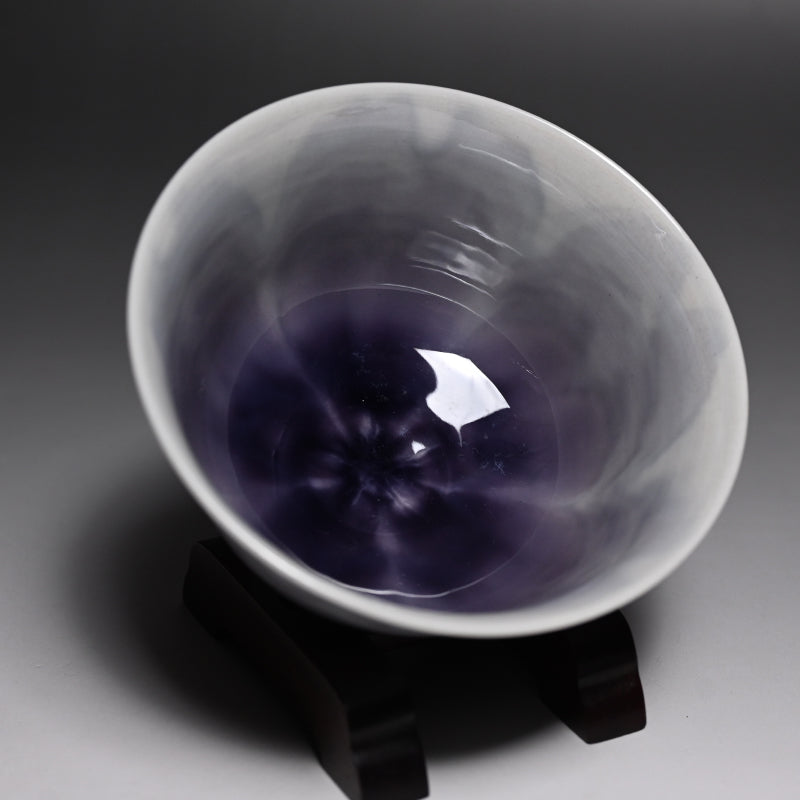 Tokuda Junko Sakura Chawan Tea Bowl ー四代 徳田 八十吉 “淡墨桜”