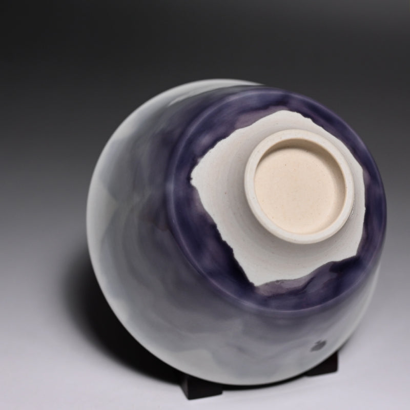 Tokuda Junko Sakura Chawan Tea Bowl ー四代 徳田 八十吉 “淡墨桜”