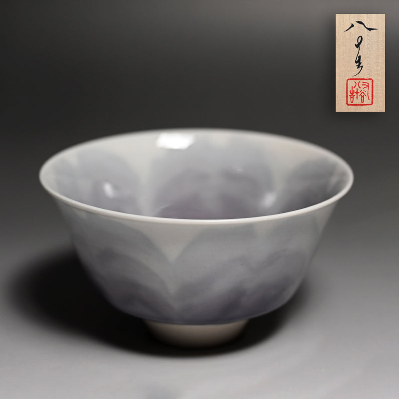 Tokuda Junko Sakura Chawan Tea Bowl ー四代 徳田 八十吉 “淡墨桜”