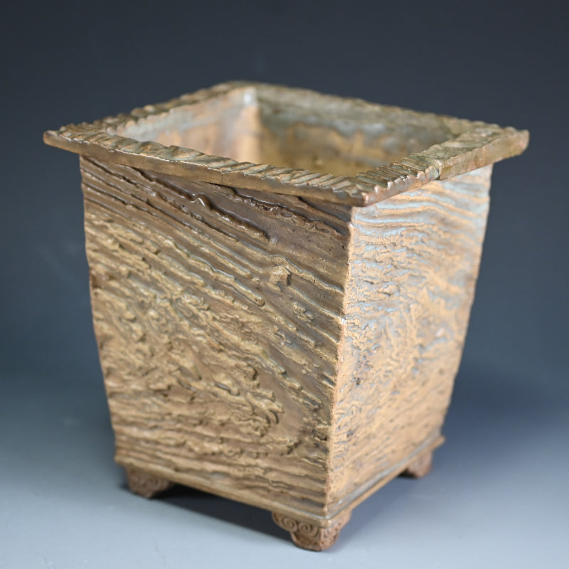 Akahadayaki Uekibachi Edo p. Bonsai pot ー奥田木白 “赤膚焼 植木鉢”