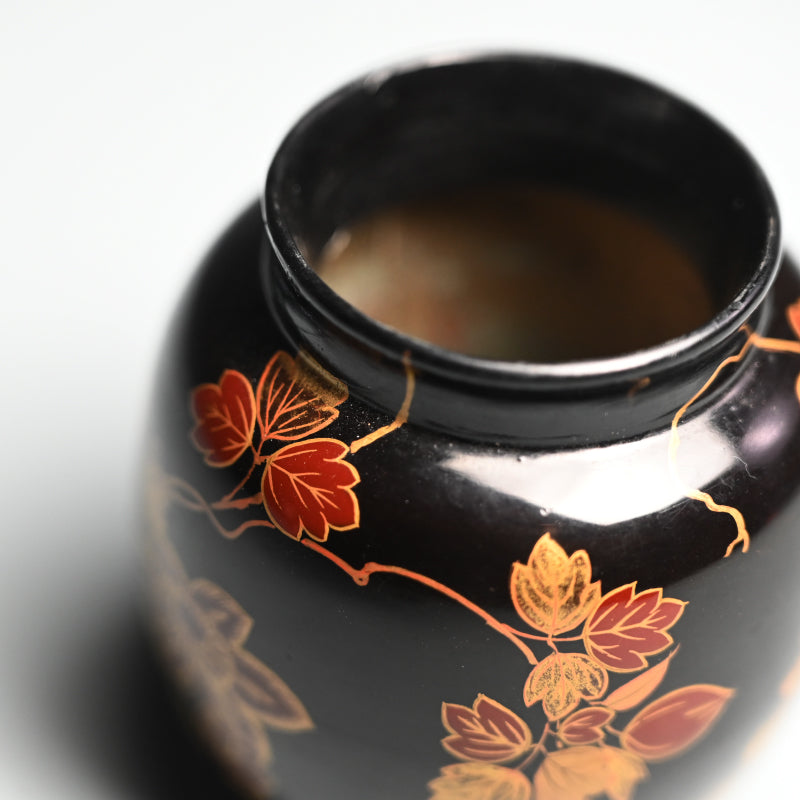 Exquisite Antique Japanese Lacquer Cha-Tsubo Tea Jar ー高台時蒔絵漆茶壺