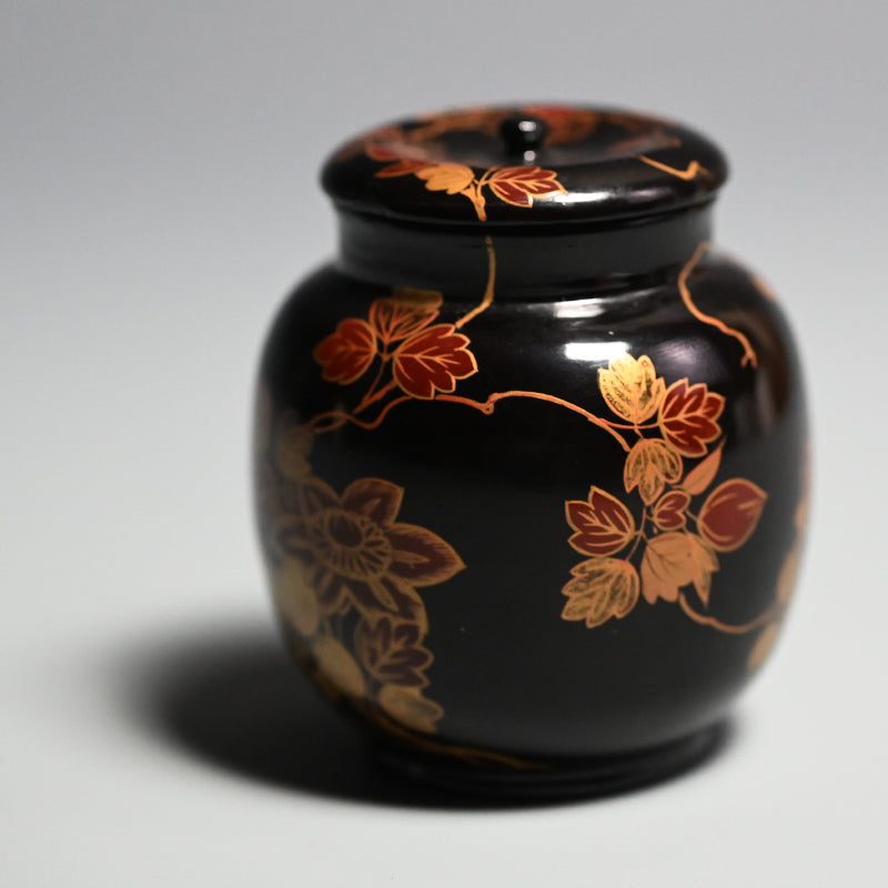 Exquisite Antique Japanese Lacquer Cha-Tsubo Tea Jar ー高台時蒔絵漆茶壺