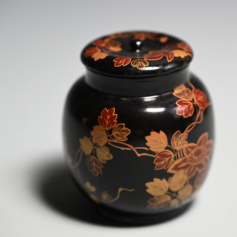 Exquisite Antique Japanese Lacquer Cha-Tsubo Tea Jar ー高台時蒔絵漆茶壺