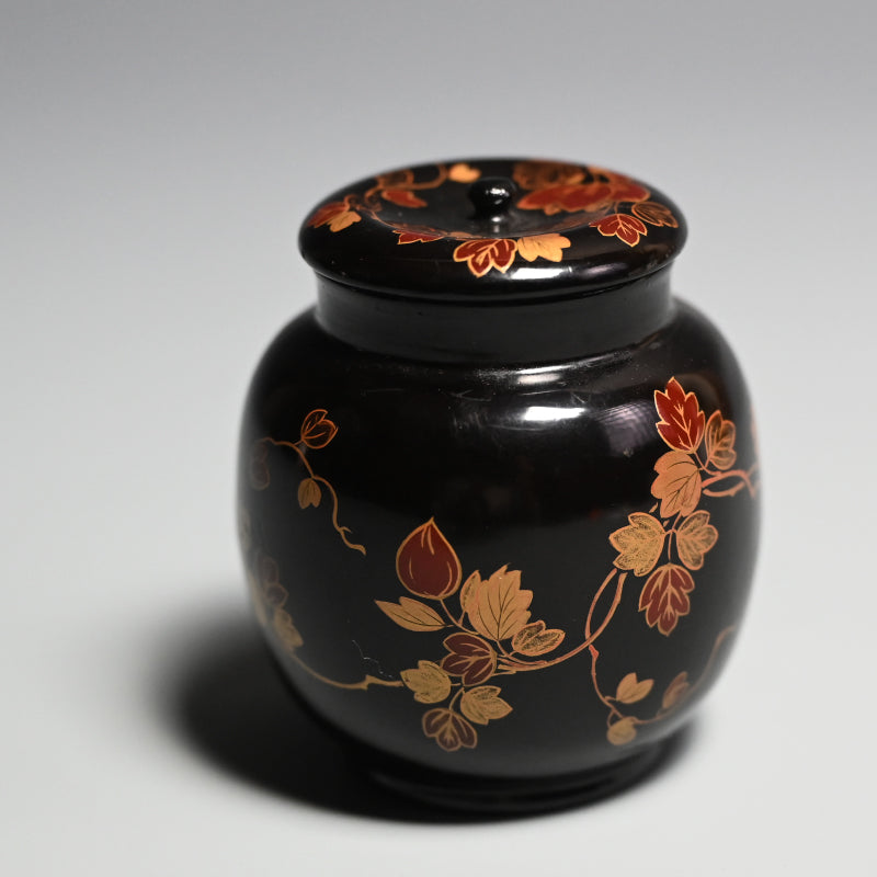 Exquisite Antique Japanese Lacquer Cha-Tsubo Tea Jar ー高台時蒔絵漆茶壺