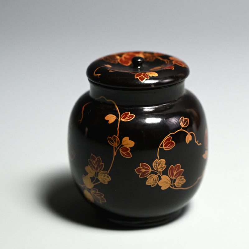 Exquisite Antique Japanese Lacquer Cha-Tsubo Tea Jar ー高台時蒔絵漆茶壺