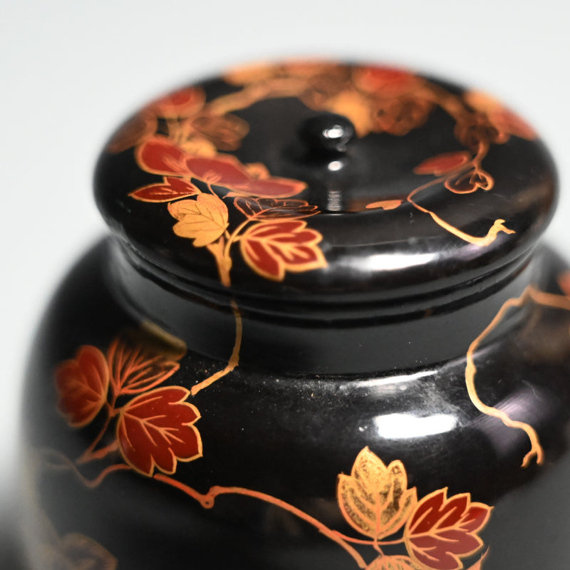 Exquisite Antique Japanese Lacquer Cha-Tsubo Tea Jar ー高台時蒔絵漆茶壺