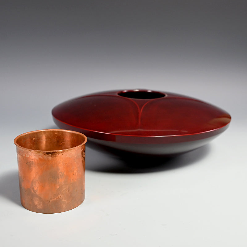 A fabulous modernist Lacquer Vase ー中 清太郎 "乾漆 花器"