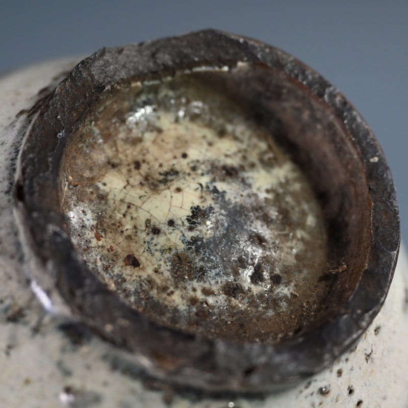 Beautiful Antique Collapsed Blue Kiln Flaw Vase