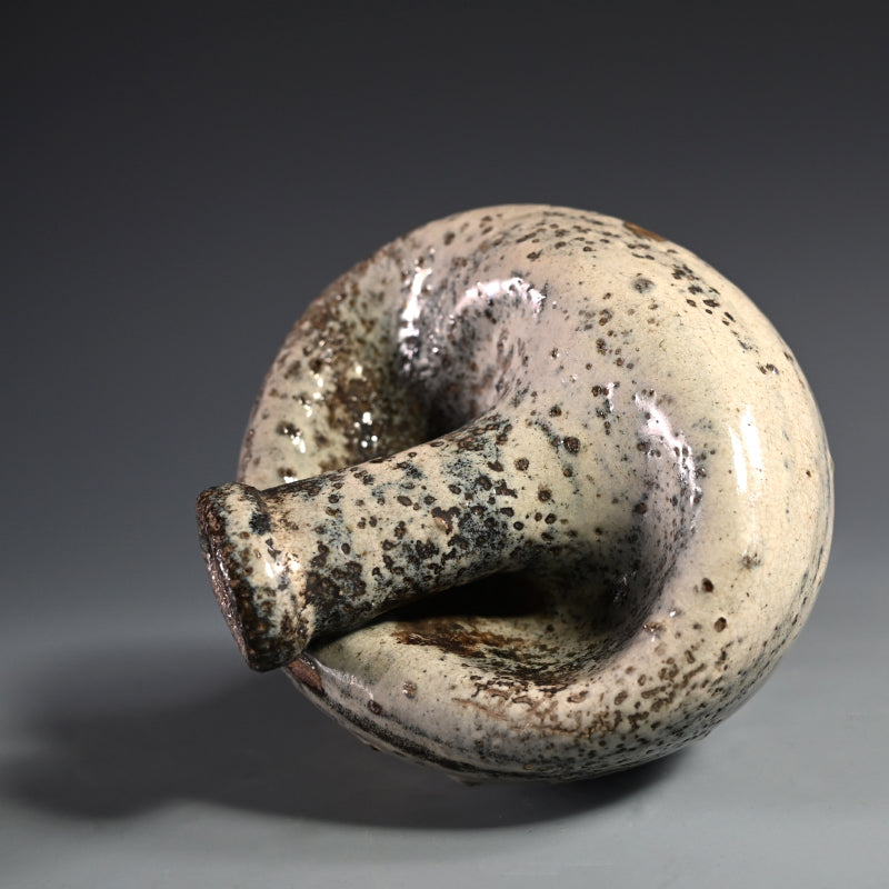 Beautiful Antique Collapsed Blue Kiln Flaw Vase