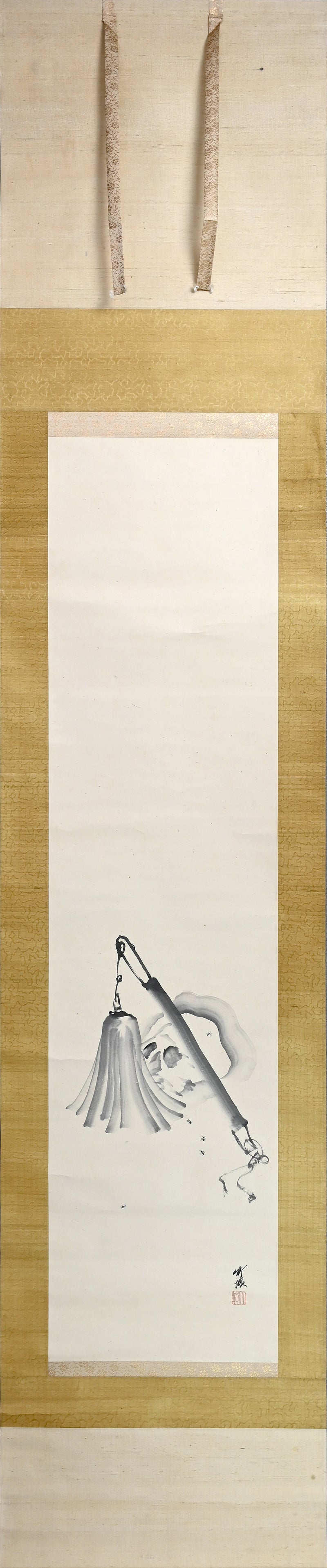 Meiji p. Zen Skull Painting ー尾竹 竹坡