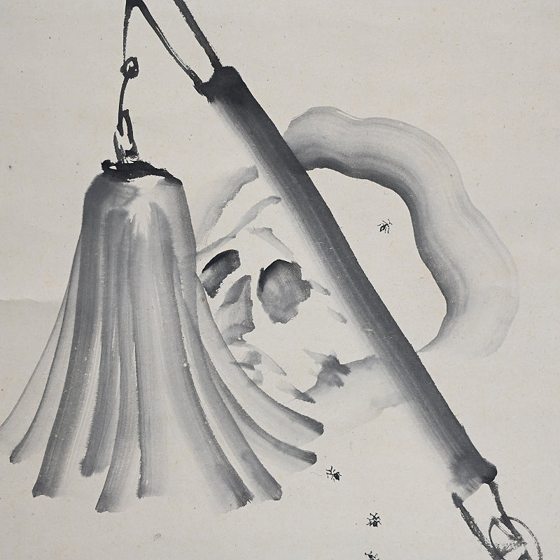 Meiji p. Zen Skull Painting ー尾竹 竹坡