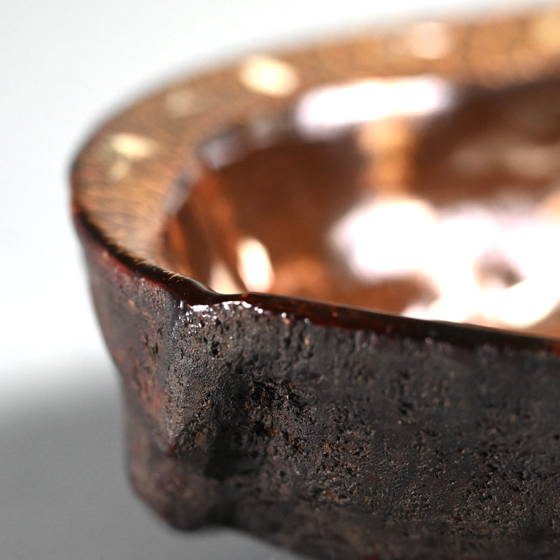 Edo period Shell Shaped Lacquer Wooden Bowl