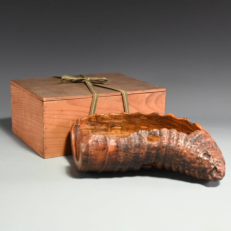 Antique Japanese Bamboo Kashiki Serving Tray, Scholar Art