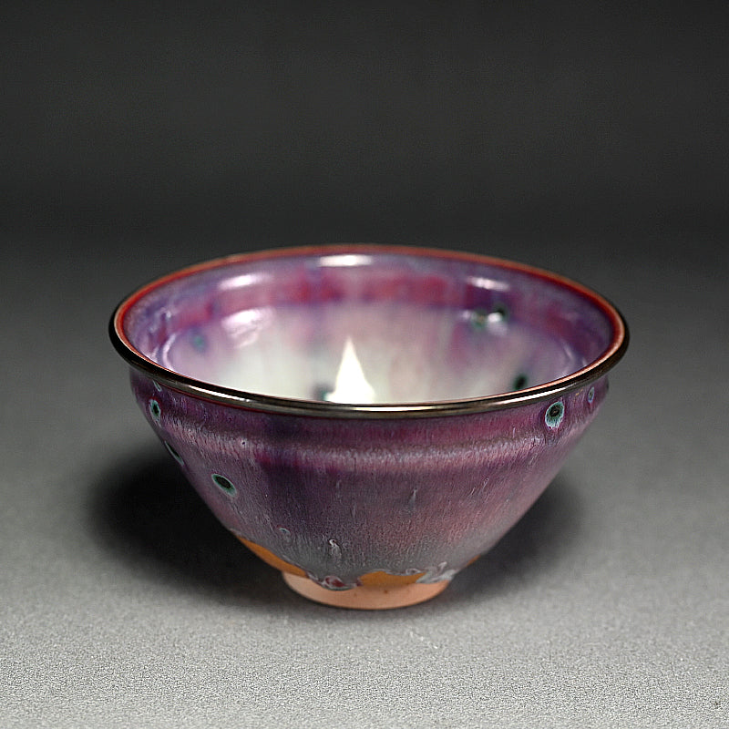 Kujaku Tenmoku Chawan Tea Bowl ー松山 雅英 "孔雀天目"