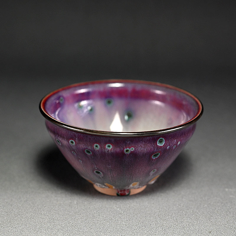 Kujaku Tenmoku Chawan Tea Bowl ー松山 雅英 "孔雀天目"