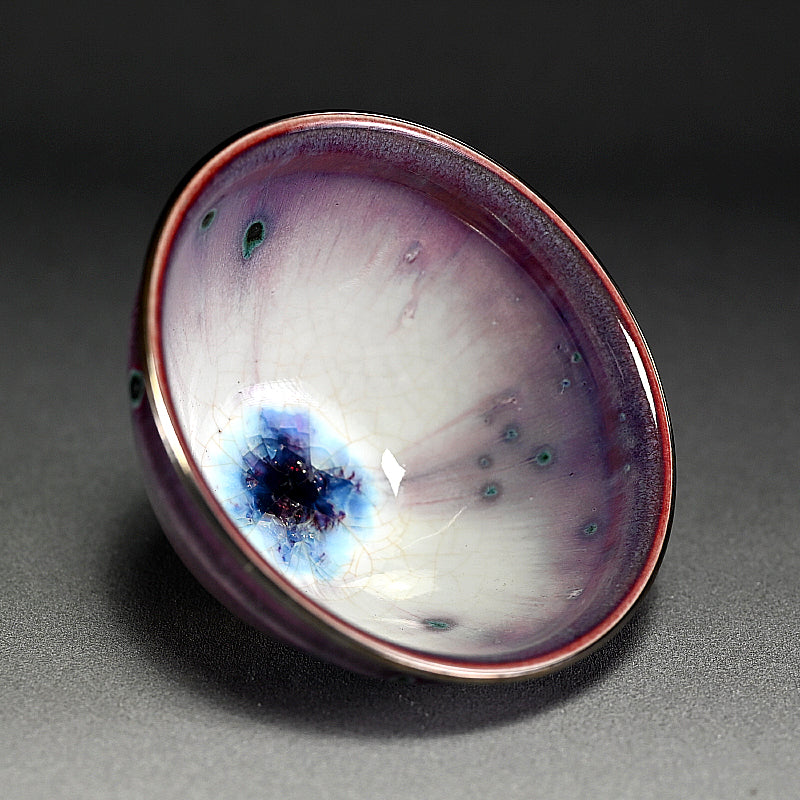 Kujaku Tenmoku Chawan Tea Bowl ー松山 雅英 "孔雀天目"