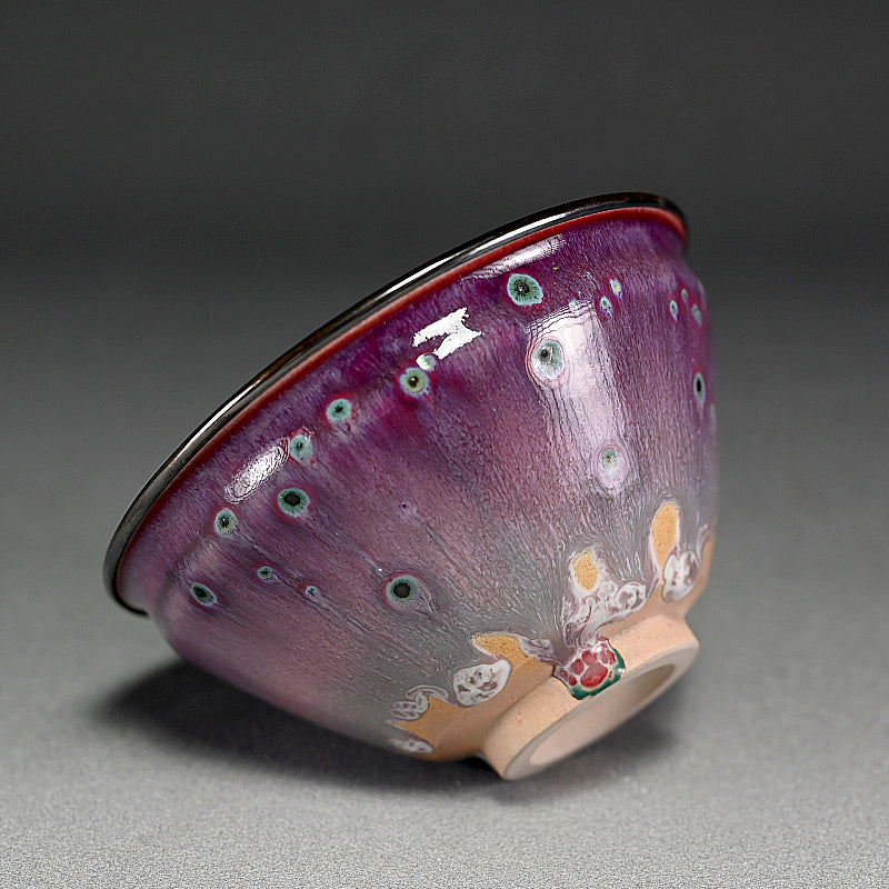 Kujaku Tenmoku Chawan Tea Bowl ー松山 雅英 "孔雀天目"