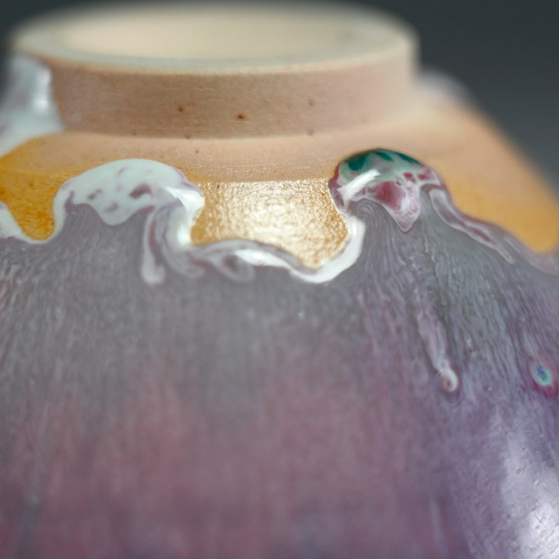 Kujaku Tenmoku Chawan Tea Bowl ー松山 雅英 "孔雀天目"