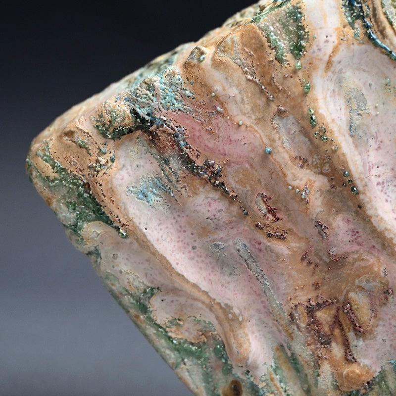 Contemporary Manyosai Ceramic Vase ー林 正太郎 "万葉彩扇面花器"