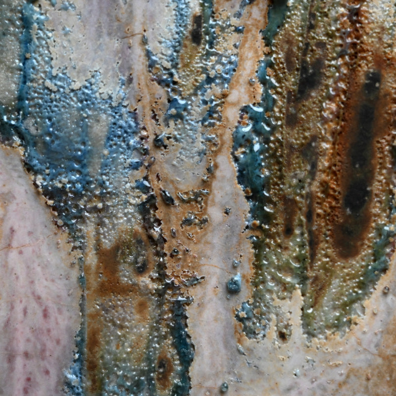 Contemporary Manyosai Ceramic Vase ー林 正太郎 "万葉彩扇面花器"