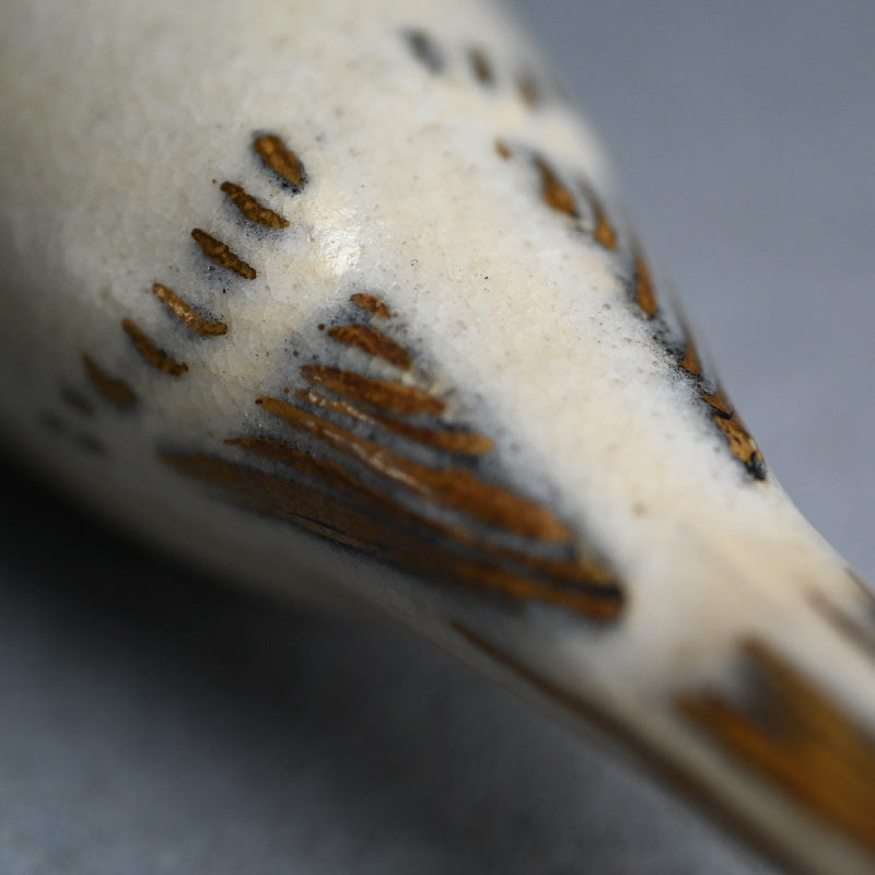 Kogo Incense Case, Wagtail ー宮川 香山 "仁清写 香合 鶺鴒"