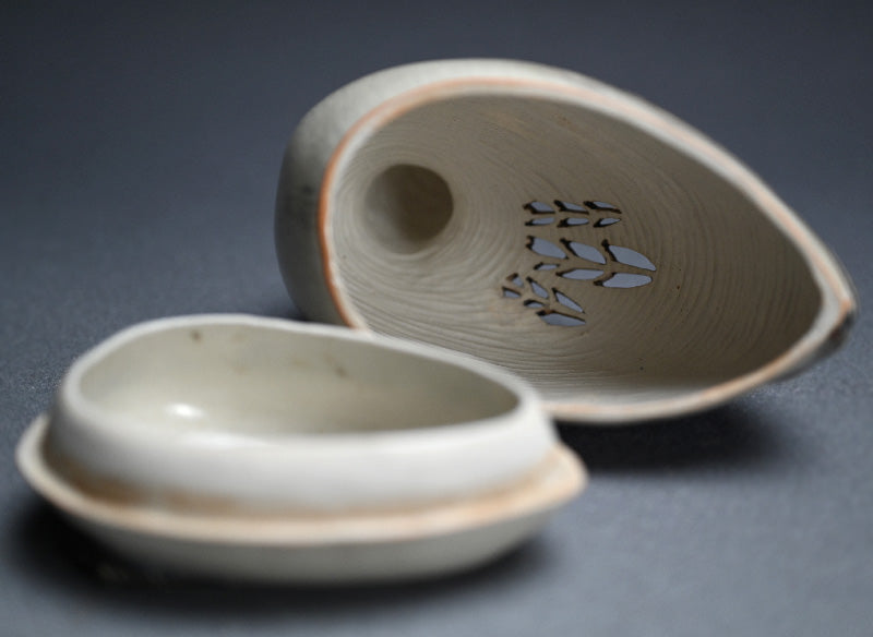 Miyagwa (Makuzu) Kozan Quail Koro Incense Burner ー宮川 香山 "仁清写 鶉 香爐"