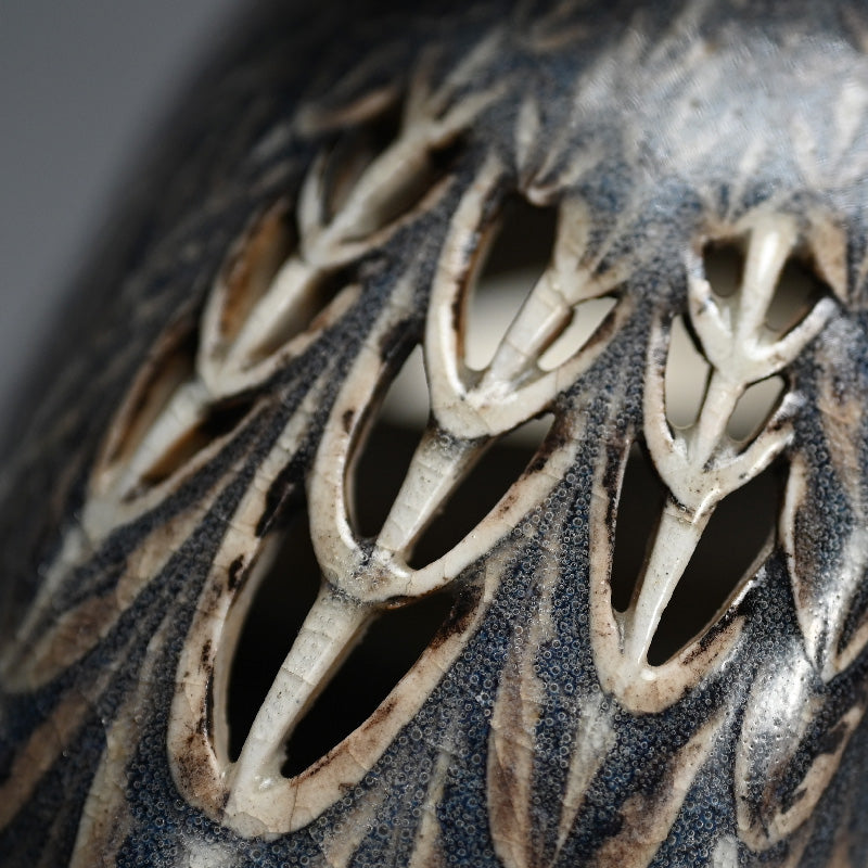 Miyagwa (Makuzu) Kozan Quail Koro Incense Burner ー宮川 香山 "仁清写 鶉 香爐"