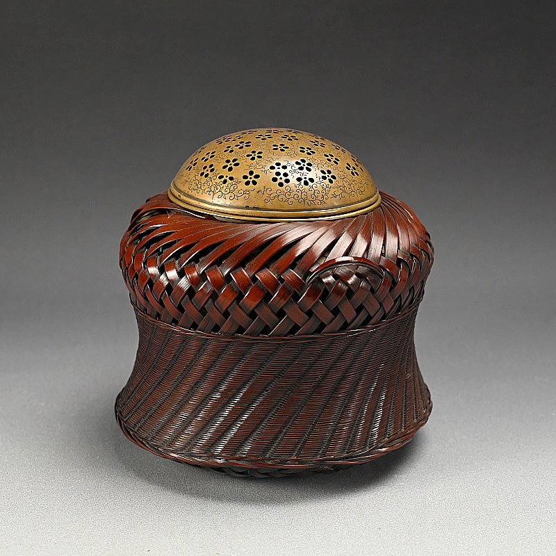 Bamboo Basket Koro Incense Burner