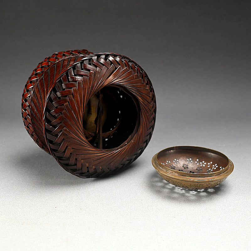 Bamboo Basket Koro Incense Burner