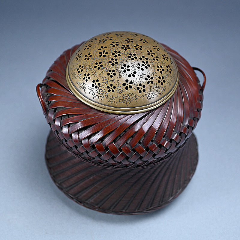 Bamboo Basket Koro Incense Burner