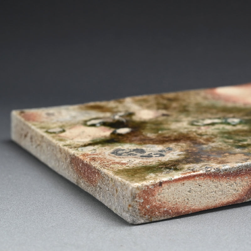 Dramatic Heavy Shigaraki Pottery Slab ー藤本 秀 "信楽 陶盤"