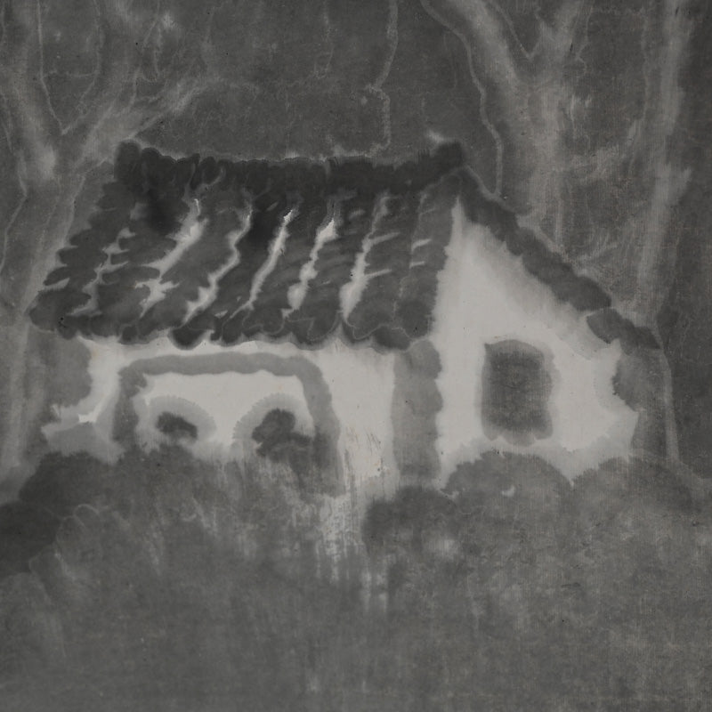 Antique Japanese Taisho period Painting, Hirai Baisenー平井 楳仙 "山荘二月"