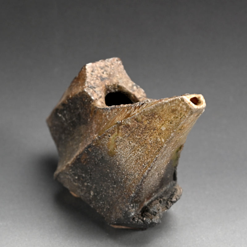 Shinogi Suichu Kaki Vase ー新 学 "伊賀 鎬水注花器"
