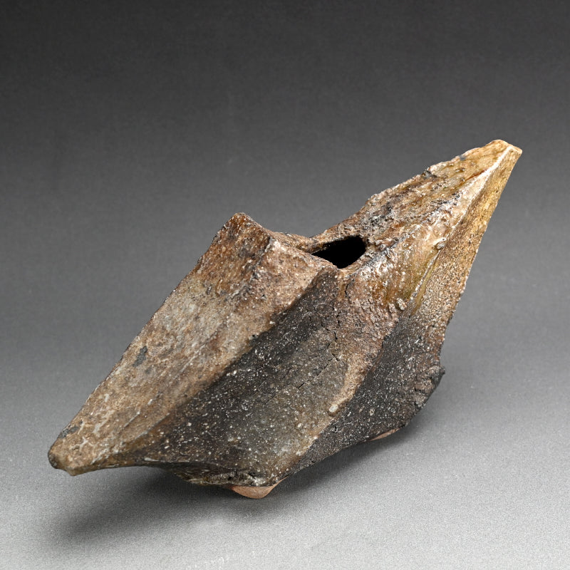 Shinogi Suichu Kaki Vase ー新 学 "伊賀 鎬水注花器"